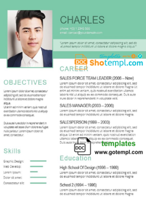 editable template, Your Professioanl Resume Template in WORD format