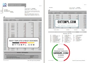 editable template, Philippines UCPB bank statement of account template in Excel and PDF format