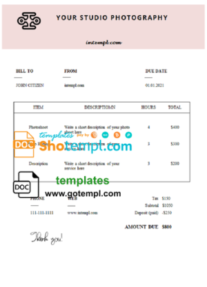 editable template, # fragile unity universal multipurpose professional invoice template in Word and PDF format, fully editable