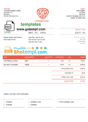 editable template, # new review universal multipurpose good-looking invoice template in Word and PDF format, fully editable
