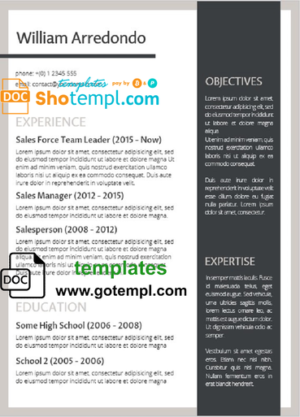 editable template, Your Stylish CV template is here in WORD format
