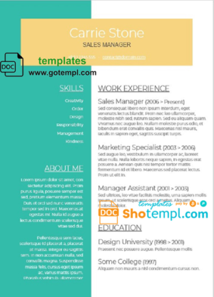 editable template, Modern and Fully Editable CV template in WORD format