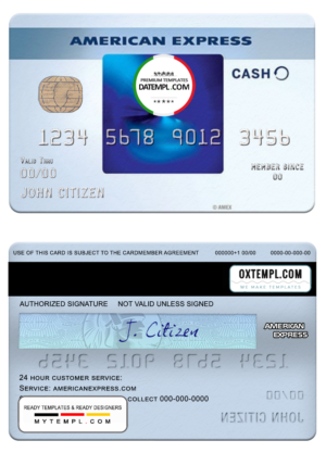editable template, USA Truist Bank Blue Cash Everyday® Card from Amex template in PSD format, fully editable