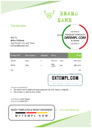 editable template, # flawless blend universal multipurpose invoice template in Word and PDF format, fully editable