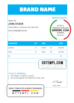 editable template, # form asset universal multipurpose invoice template in Word and PDF format, fully editable