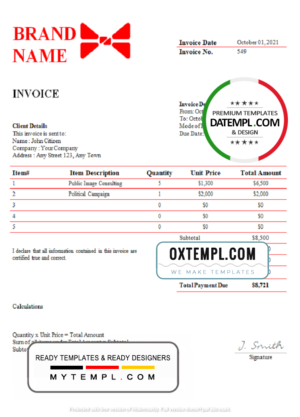 editable template, # addict stream universal multipurpose invoice template in Word and PDF format, fully editable