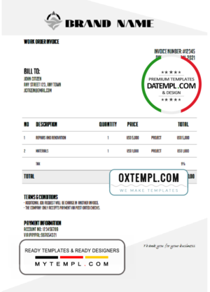 editable template, # strategic pic universal multipurpose invoice template in Word and PDF format, fully editable