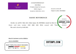 editable template, Nigeria Polaris Bank bank account closure reference letter template in Word and PDF format