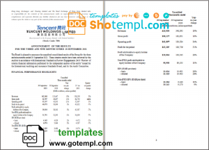 editable template, USA Tencent invoice template in Word and PDF format, fully editable
