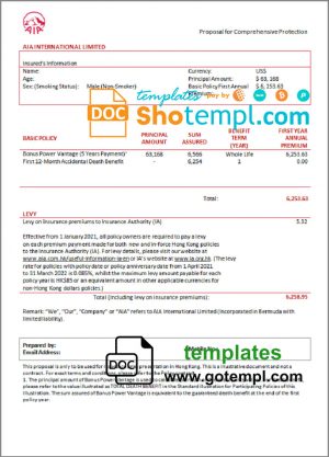 editable template, USA AIA invoice template in Word and PDF format, fully editable