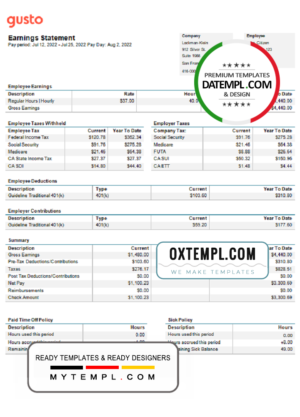 editable template, # find sease pay stub template in Word and PDF format