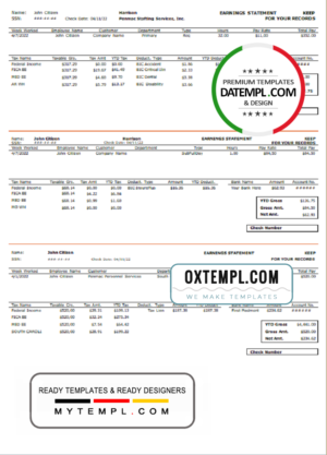 editable template, # better help pay stub template in Word and PDF format