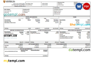 editable template, USA educational company employee sheet template in Word and PDF format