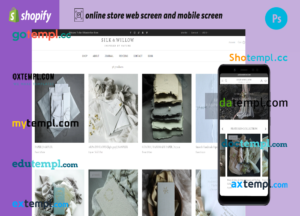 editable template, silky goods fully ready online store Shopify hosted and products uploaded 30