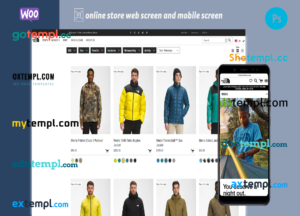 editable template, outdoor clothing fully ready online store WooCommerce hosted and products uploaded 30