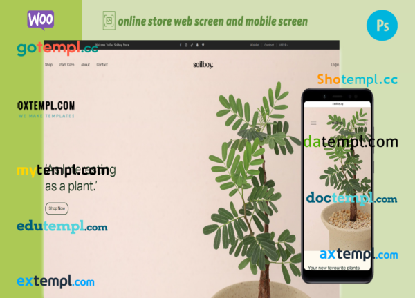 editable template, plant essentials completely ready online store WooCommerce hosted and products uploaded 30