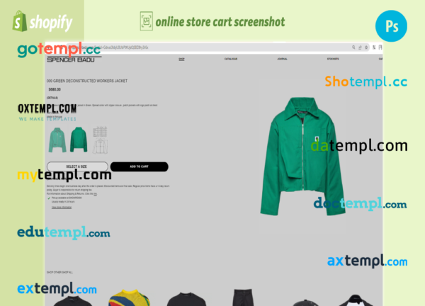 editable template, designed clothing fully ready online store Shopify hosted and products uploaded 30