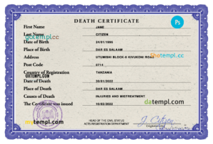 editable template, # death solutions death universal certificate PSD template, completely editable
