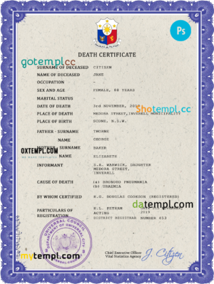 editable template, # faith death universal certificate PSD template, completely editable
