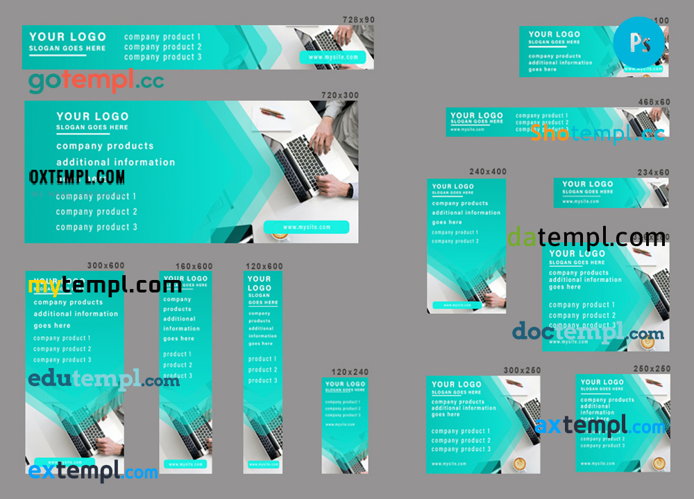 FREE editable template, # innovatic editable banner template set of 13 PSD