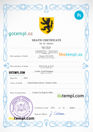 editable template, # blackout death universal certificate PSD template, completely editable