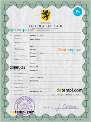 editable template, # flight death universal certificate PSD template, completely editable