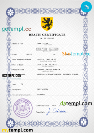 editable template, # stance vital record death certificate universal PSD template