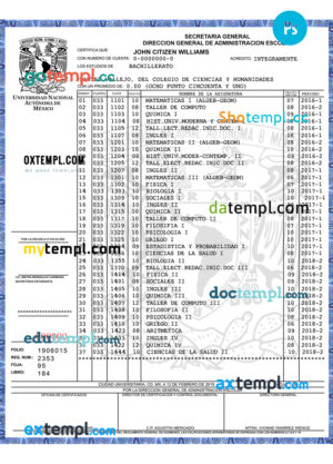 editable template, Mexico Universidad Nacional Autonoma de Mexico Secretaria General PSD template, fully editable