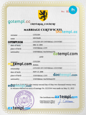 editable template, # sweet charm universal marriage certificate PSD template, fully editable