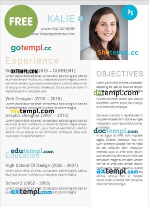 FREE editable template, Modern resume template in WORD format