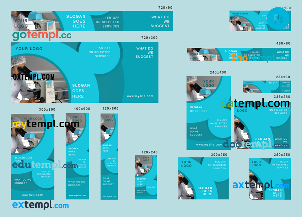 FREE editable template, # pro medical editable banner template set of 13 PSD